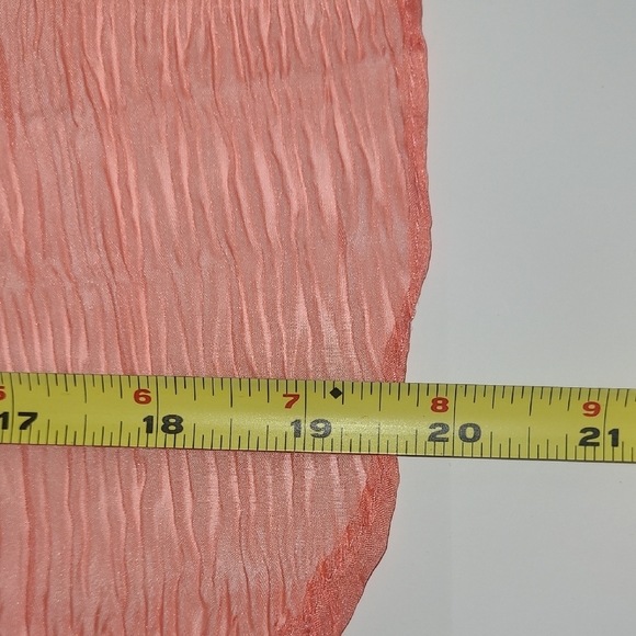 Scarf Pastel Peach Solid Color Sash Belt Lightweight Coastal Cool Resortwear - Picture 6 of 9